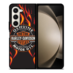 HARLEY DAVIDSON GENUINE MOTOR OIL BADGE Samsung Galaxy Z Fold 5 Case Cover