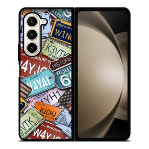HISTORICAL ROUTE 66 NUMBER PLATE Samsung Galaxy Z Fold 5 Case Cover