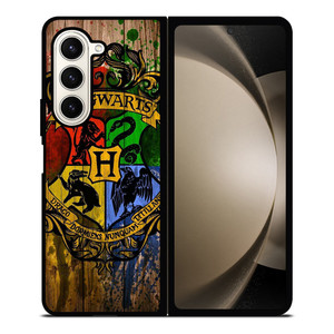HOGWARTS HARRY POTTER LOGO WOOD Samsung Galaxy Z Fold 5 Case Cover
