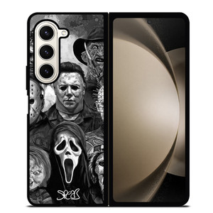 HORROR MOVIES CHARACTERS Samsung Galaxy Z Fold 5 Case Cover HORROR MOVIES CHARACTERS Samsung Galaxy Z Fold 5 Case Cover