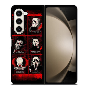 HORROR MOVIES VILLAIN CHARACTERS Samsung Galaxy Z Fold 5 Case Cover