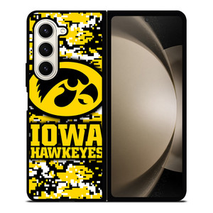 IOWA HAWKEYES CAMO Samsung Galaxy Z Fold 5 Case Cover IOWA HAWKEYES CAMO Samsung Galaxy Z Fold 5 Case Cover