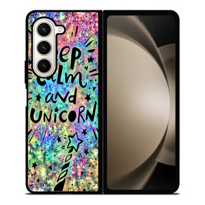 KEEP CALM AND UNICORN Samsung Galaxy Z Fold 5 Case Cover
