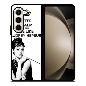 KEEP CALM AUDREY HEPBURN Samsung Galaxy Z Fold 5 Case Cover