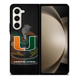 MIAMI HURRICANES UM 3 Samsung Galaxy Z Fold 5 Case Cover MIAMI HURRICANES UM 3 Samsung Galaxy Z Fold 5 Case Cover