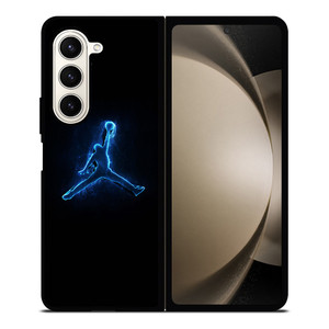 NIKE AIR JORDAN LOGO BLUE LIGHT Samsung Galaxy Z Fold 5 Case Cover