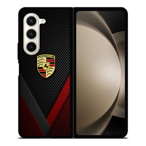 PORSCHE LOGO CARBON Samsung Galaxy Z Fold 5 Case Cover