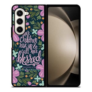 QUOTES BIBLE HAPPY MOTHER'S DAY PROVERBS Samsung Galaxy Z Fold 5 Case Cover