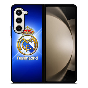 REAL MADRID LOGO BLUE LIGHT Samsung Galaxy Z Fold 5 Case Cover REAL MADRID LOGO BLUE LIGHT Samsung Galaxy Z Fold 5 Case Cover