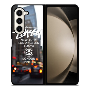 STUSSY NEW YORK LA TOKYO LONDON PARIS Samsung Galaxy Z Fold 5 Case Cover