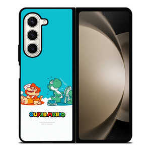 SUPER MARIO AND DINO NINTENDO Samsung Galaxy Z Fold 5 Case Cover SUPER MARIO AND DINO NINTENDO Samsung Galaxy Z Fold 5 Case Cover