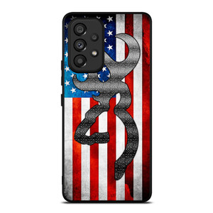 BROWNING CAMO AMERICAN FLAG Samsung Galaxy A53 Case