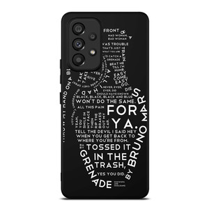 BRUNO MARS LYRICS Samsung Galaxy A53 Case BRUNO MARS LYRICS Samsung Galaxy A53 Case