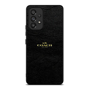 COACH NEW YORK BLACK LEATHER Samsung Galaxy A53 Case