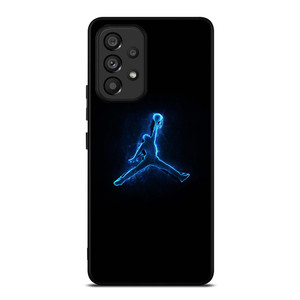 NIKE AIR JORDAN LOGO BLUE LIGHT Samsung Galaxy A53 Case