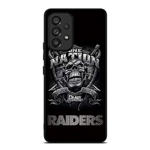 OAKLAND RAIDERS BLACK ONE NATION Samsung Galaxy A53 Case