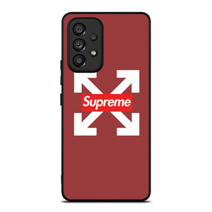 OFF WHITE LOGO X SUPREME RED Samsung Galaxy A53 Case