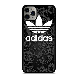 ADIDAS LOGO BLACK FLORAL iPhone 11 Pro Max Case