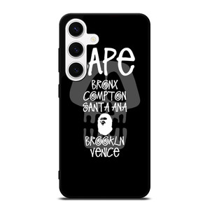 BAPE BLACK SKULL STUSSY Samsung Galaxy S24 Case BAPE BLACK SKULL STUSSY Samsung Galaxy S24 Case