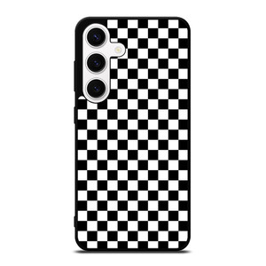 BLACK WHITE CHECKERED Samsung Galaxy S24 Case BLACK WHITE CHECKERED Samsung Galaxy S24 Case