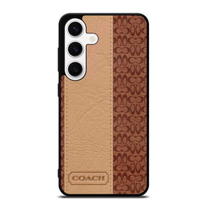 COACH NEW YORK BROWN LEATHER Samsung Galaxy S24 Case COACH NEW YORK BROWN LEATHER Samsung Galaxy S24 Case