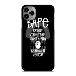 BAPE BLACK SKULL STUSSY iPhone 11 Pro Max Case BAPE BLACK SKULL STUSSY iPhone 11 Pro Max Case