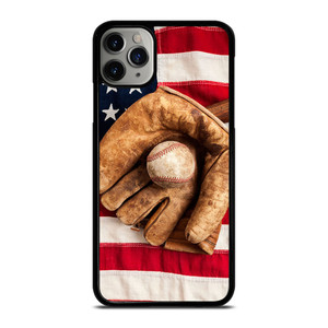 BASEBALL GLOVE AMERICAN FLAG iPhone 11 Pro Max Case BASEBALL GLOVE AMERICAN FLAG iPhone 11 Pro Max Case