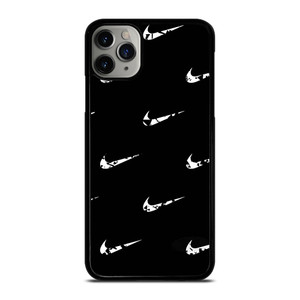 BLACK NIKE LOGO PATTERN iPhone 11 Pro Max Case BLACK NIKE LOGO PATTERN iPhone 11 Pro Max Case