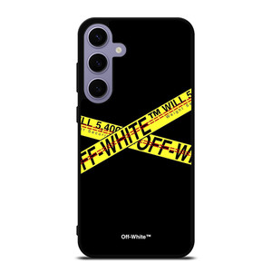 OFF WHITE LOGO POLICE LINE Samsung Galaxy S24 Case