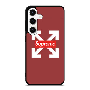 OFF WHITE LOGO X SUPREME RED Samsung Galaxy S24 Case