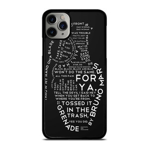 BRUNO MARS LYRICS iPhone 11 Pro Max Case
