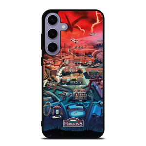 STRANGER THINGS WELCOME TO HAWKINS CARTOON Samsung Galaxy S24 Case STRANGER THINGS WELCOME TO HAWKINS CARTOON Samsung Galaxy S24 Case