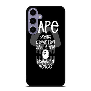 BAPE BLACK SKULL STUSSY Samsung Galaxy S24 Plus Case BAPE BLACK SKULL STUSSY Samsung Galaxy S24 Plus Case