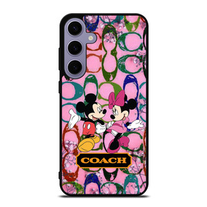 COACH PINK FLOWER MICKEY MINNIE Samsung Galaxy S24 Plus Case