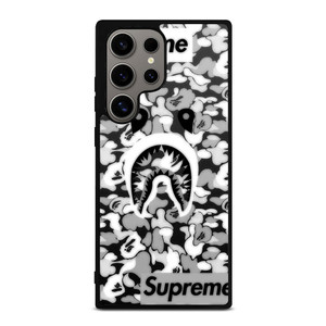 BAPE SHARK LOGO SUPREME BLACK WHITE Samsung Galaxy S24 Ultra Case BAPE SHARK LOGO SUPREME BLACK WHITE Samsung Galaxy S24 Ultra Case