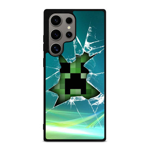 CREEPER MINECRAFT BROKEN GLASS Samsung Galaxy S24 Ultra Case CREEPER MINECRAFT BROKEN GLASS Samsung Galaxy S24 Ultra Case
