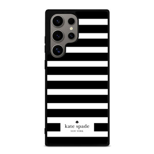 KATE SPADE NEW YORK BLACK WHITE STRIPES Samsung Galaxy S24 Ultra Case