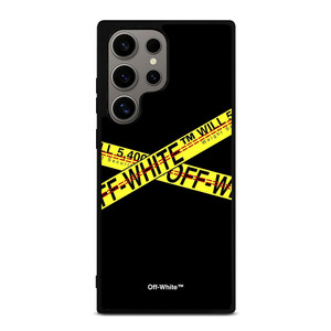 OFF WHITE LOGO POLICE LINE Samsung Galaxy S24 Ultra Case
