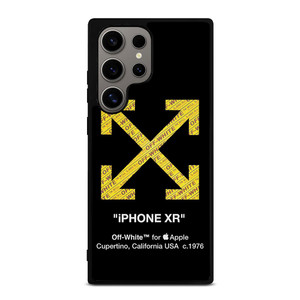 OFF WHITE YELLOW LOGO X APPLE Samsung Galaxy S24 Ultra Case