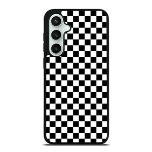 BLACK WHITE CHECKERED Samsung Galaxy S23 FE Case BLACK WHITE CHECKERED Samsung Galaxy S23 FE Case
