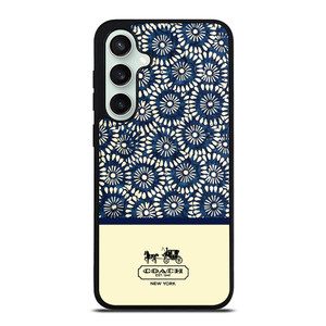 COACH NEW YORK BLUE FLORAL BATIK Samsung Galaxy S23 FE Case