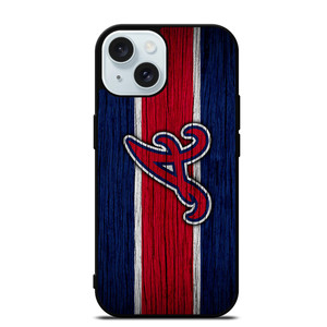 ATLANTA BRAVES MLB LOGO STRIPS iPhone 15 Case Cover ATLANTA BRAVES MLB LOGO STRIPS iPhone 15 Case Cover