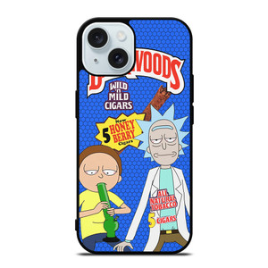 BACKWOODS RICK AND MORTY BLUE iPhone 15  Case Cover