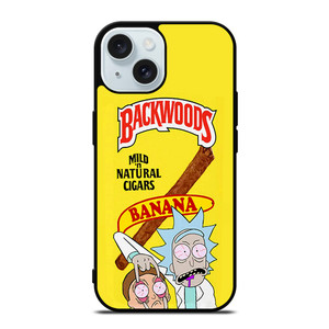 BACKWOODS RICK AND MORTY YELLOW iPhone 15  Case Cover