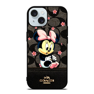 COACH NEW YORK LOGO BABY MINNIE MOUSE iPhone 15  Case Cover