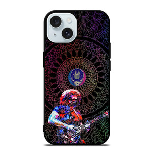 GRATEFUL DEAD JERRY GARCIA GUITAR ART GLASS iPhone 15  Case Cover