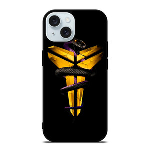 KOBE BRYANT BLACK MAMBA YELLOW iPhone 15 Case Cover KOBE BRYANT BLACK MAMBA YELLOW iPhone 15 Case Cover