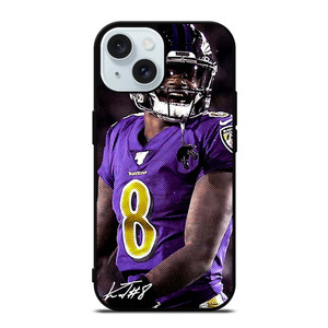 LAMAR JACKSON BALTIMORE RAVENS SIGNATURE iPhone 15 Case Cover LAMAR JACKSON BALTIMORE RAVENS SIGNATURE iPhone 15 Case Cover
