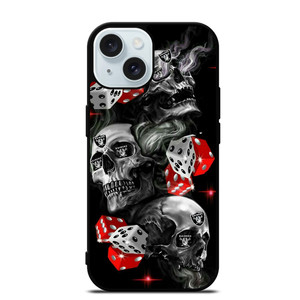OAKLAND RAIDERS SKULL LOGO iPhone 15  Case Cover OAKLAND RAIDERS SKULL LOGO iPhone 15  Case Cover
