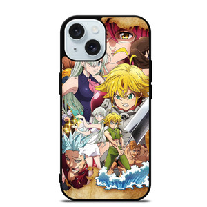 THE SEVEN DEADLY SINS MELIODAS AND FRIENDS iPhone 15 Case Cover THE SEVEN DEADLY SINS MELIODAS AND FRIENDS iPhone 15 Case Cover